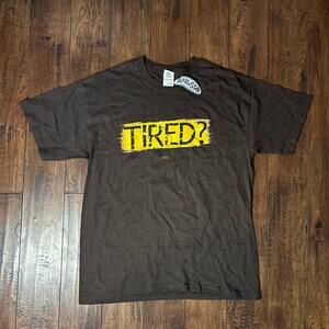 2009 Kerusso Graphic Shirt Mens L Brown Christian Religious Jesus Quote Cross